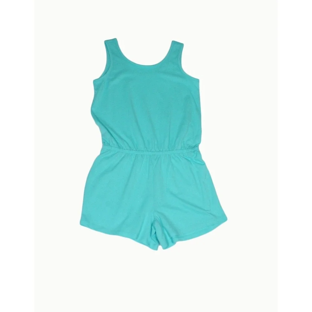 Big Girls Romper The Childrens Place Sleeveless‎ Romper Size XL (14) Aqua